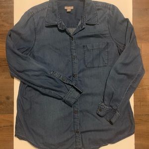 J Jill XS Petite Denim Shirt
